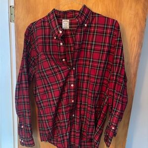 Brooks Brothers Mens L Regent Fit Tartan Plaid Button Down Shirt Cotton